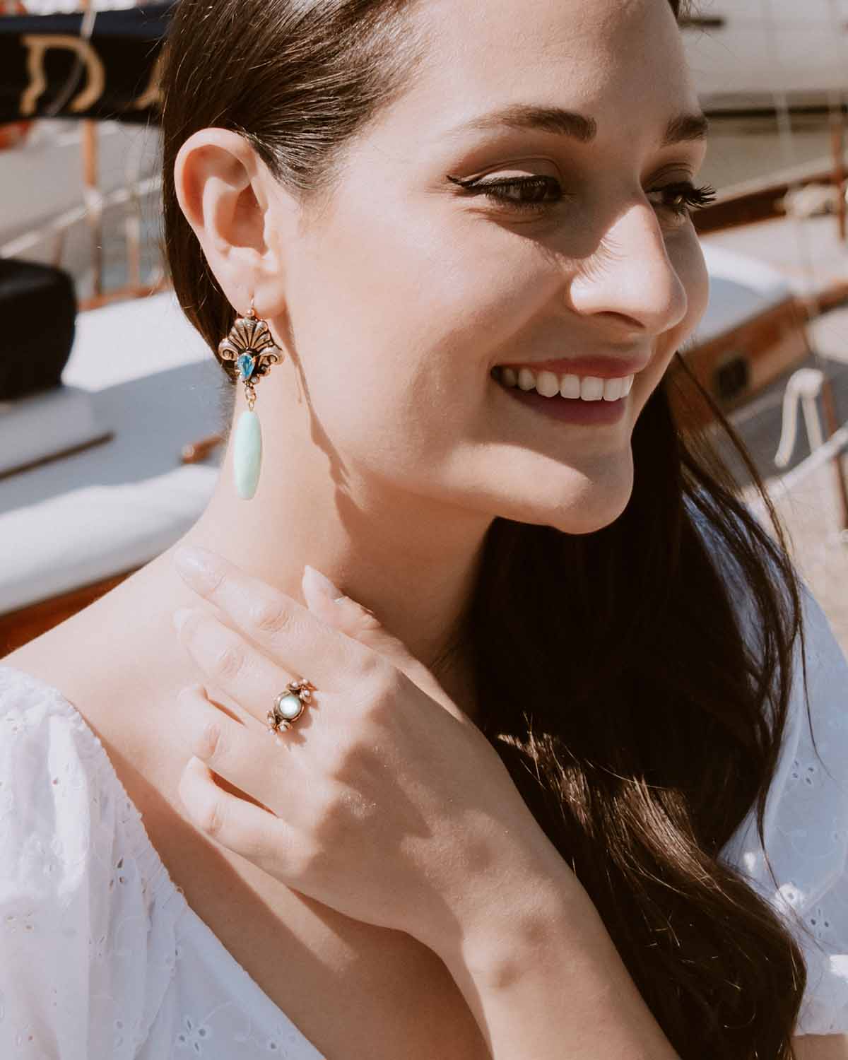 The Livorno Grande Earrings (Marina Edition)